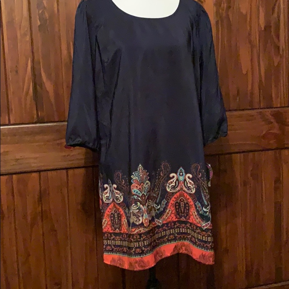 NWT navy 3/4 sleeve tunic /dress